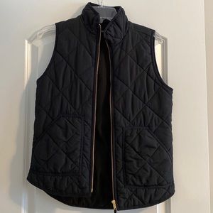 Black J. Crew Puff Vest